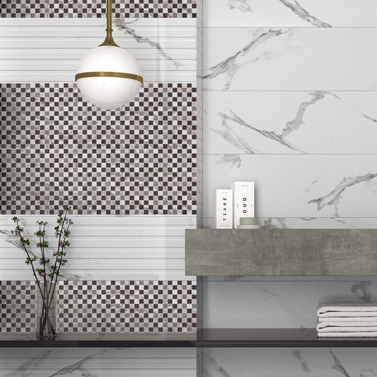 Casablanca White Mosaic Decor 900x300 (1.62) - €35.95m²