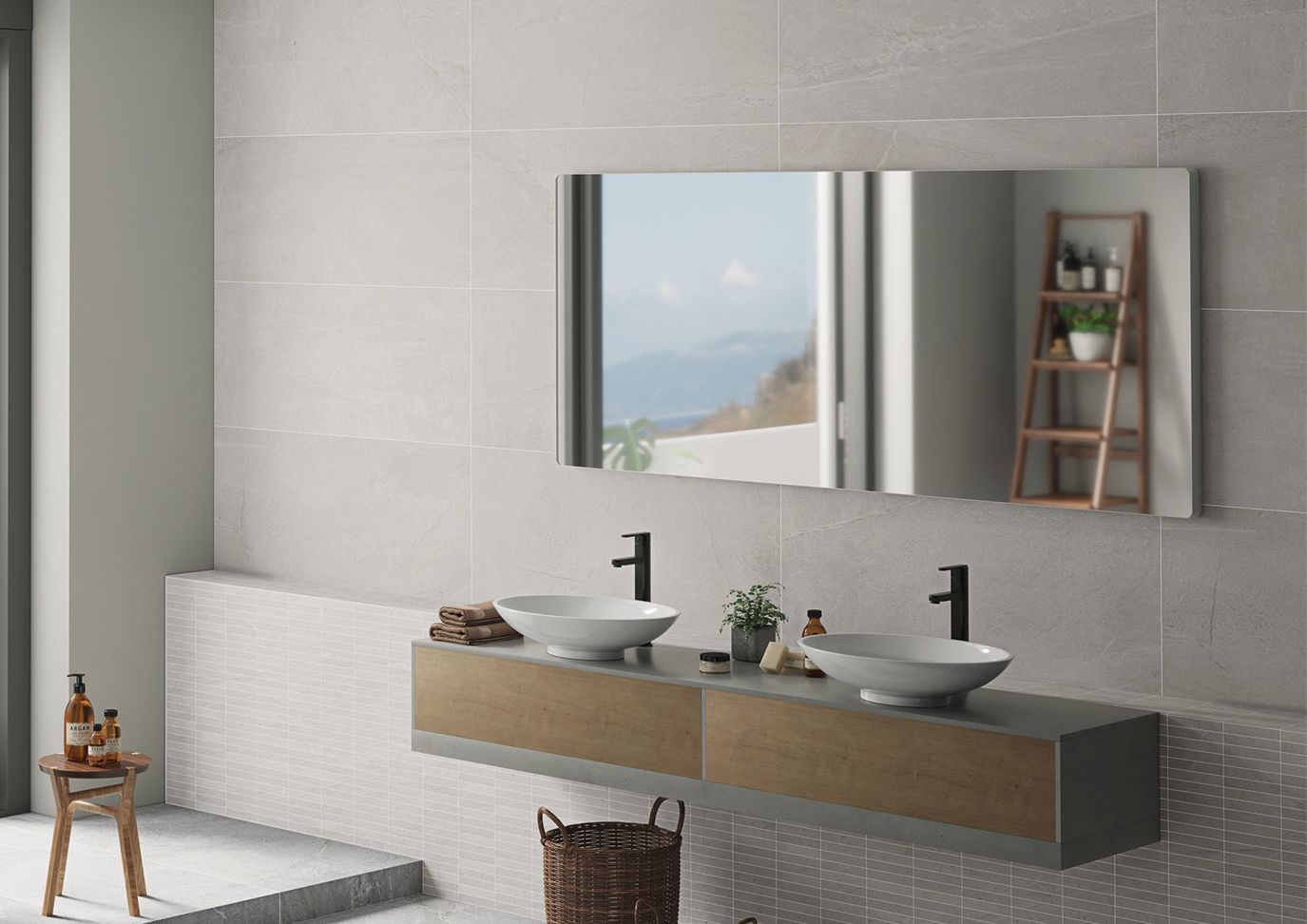 J Stone White Floor Matt Rect 1200x600 R10 (1.44) - €36.50m²