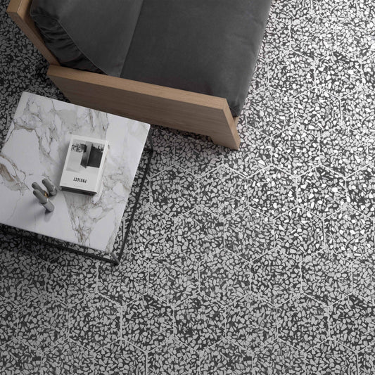 Riazza Hex Nero 267x232 GPor R10 (0.75) - €65.95m²