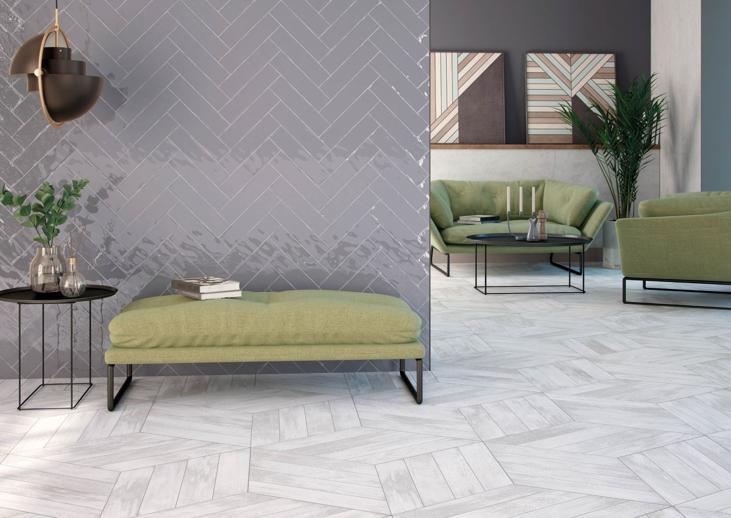 Colonial Grey Glossy Wall 300x75 (0.5) - €55.94m²
